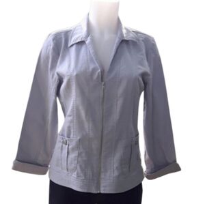 Size 4 tribal quarter sleeve Spring Summer Blazer zip-up jacket